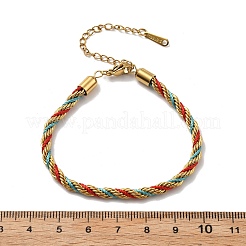 Браслеты из витого нейлонового шнура для женщин BJEW-V007-01G-01