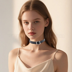Ожерелья-чокеры из искусственной кожи в стиле панк-рок&nbsp;NJEW-WH20011-08A-P