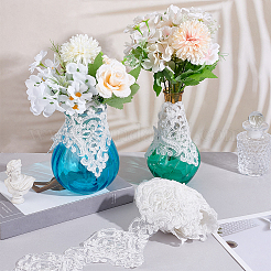 3 ярд полиэстера с цветочной кружевной отделкой OCOR-MA0001-48A