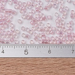MIYUKIデリカビーズ  シリンダー  日本製シードビーズ  11/0  （db1673)パール裏地透明ピンクab  1.3x1.6mm  穴：0.8mm  約10000個/袋  50 G /袋&nbsp;SEED-X0054-DB1673