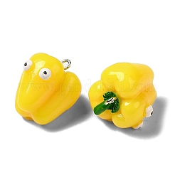 Colgantes vegetales de resina opaca de dibujos animados&nbsp;CRES-B018-07B