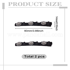 2 шт. заколки для волос из крокодиловой кожи для женщин и девочек из полипропилена&nbsp;PHAR-LP0003-006B