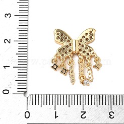 Латунные микропаве прозрачные подвески с фианитом KK-S531-28G