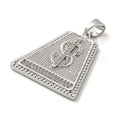 Латунные микро проложить кубического циркония подвески KK-P250-10P