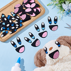 4 пакетик для валяния из шерсти с глазами и ртом DIY-PH0031-14A