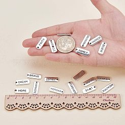 Pendenti di messaggio ispiratore in lega di stile tibetano&nbsp;TIBEP-PH0003-02-RS