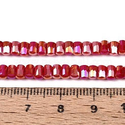 Гальванические непрозрачные стеклянные бусины EGLA-N022-09A-C03