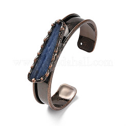 Открытые браслеты-манжеты из натурального кианита&nbsp;BJEW-A015-01R