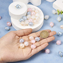 40шт 4 цвета имитация драгоценных камней акриловые подвески&nbsp;SACR-TA0001-22