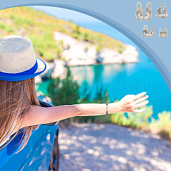 400 шт. 4 стиля стойки с покрытием из латуни с бусинами KK-UN0003-22P