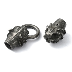 Кольца пружинные затворные из нержавеющей стали 304 в тибетском стиле FIND-Z046-02AS-01