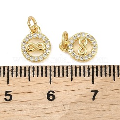 Латунные микропаве прозрачные подвески с фианитом&nbsp;KK-D218-14G