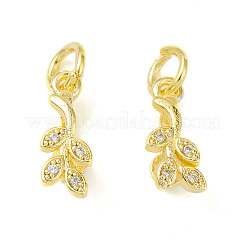 Стеллажное покрытие латунь проложить кубический цирконий форма листа ледоруб щепотка поручни KK-G464-07G