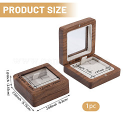 Aufbewahrungsboxen aus Holz mit Sichtfenster und Magnetdeckel&nbsp;CON-WH0107-101A