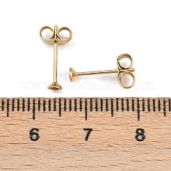 Фурнитура для сережек-гвоздиков из нержавеющей стали 304 STAS-D389-03A-G