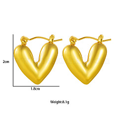 Серьги-кольца в форме сердца из нержавеющей стали 304 FS-WGB615E-01