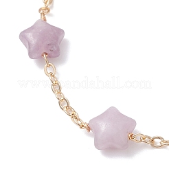 Браслеты из бусин натурального лепидолита&nbsp;BJEW-JB12851-02