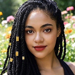 150 pièce 6 styles de perles de dreadlocks en fer pour décoration de cheveux&nbsp;OHAR-PA0001-06G