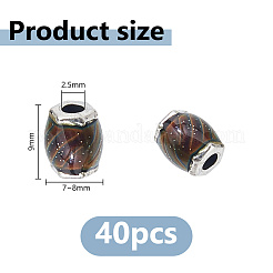 40 perle en verre à gros trou&nbsp;GLAA-DC0001-59