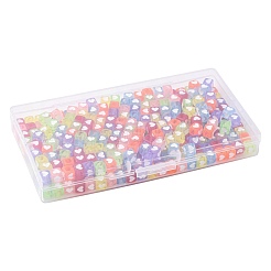 350 шт. двухцветные прозрачные акриловые бусины OACR-FS0002-52