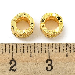 Реечное покрытие латунь микро паве прозрачный кубический цирконий европейские бусины KK-L215-019G