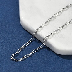 304 нержавеющая сталь скрепки цепи браслеты для женщин BJEW-U043-01P