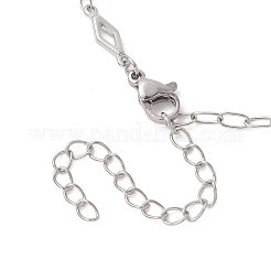 Изготовление браслетов из ромбовидных звеньев цепи из нержавеющей стали 304.&nbsp;AJEW-JB01581