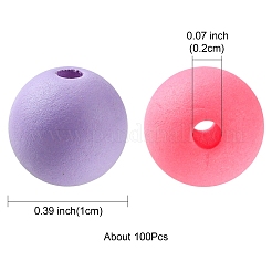 Круглый спрей окрашены флуоресцентные акриловые шарики MACR-YW0002-71