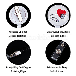 Стеклянная выдвижная катушка для бейджей AJEW-FH0001-11