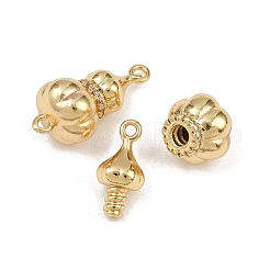 Chiusure a vite in ottone con micro pavé di zirconi cubici&nbsp;LS-KK-C136-03G