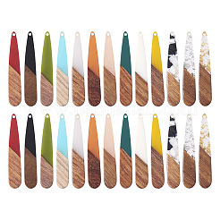 26шт 3 стильные подвески из смолы и орехового дерева RESI-BT0001-04