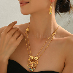 Комплект из серег и ожерелий из сплава со стразами в стиле бохо-шик для женского праздничного наряда&nbsp;KR5050