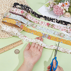 Cinta de poliéster estampada con flores de 25 yarda y 5 colores&nbsp;OCOR-PH0036-17