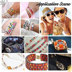 300шт 2 цвета непрозрачные стеклянные бусины с 2 отверстиями SEED-AR0001-30