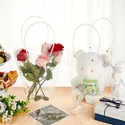 Трапециевидные полипропиленовые подарочные пакеты ко Дню святого Валентина ABAG-WH0040-10A