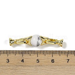 Натуральный хаулит с латунными застежками-защелками G-G141-03G-15