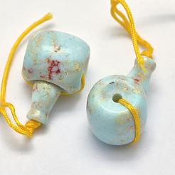 Природных драгоценных камней 3 отверстие гуру шарики G-K208-02-A-19