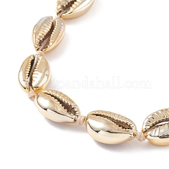 Collane con ciondolo di perle naturali conchiglia di ciprea naturale&nbsp;NJEW-JN03745