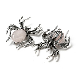 Брошь-паук из сплава с паве и стразами двойного назначения JEWB-C026-07I-AS
