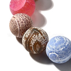 Нити бусин из натурального выветренного агата (окрашенного и нагретого)&nbsp;G-H091-A01-01