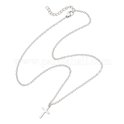 Ожерелья из нержавеющей стали 304 с подвеской-крестом и цепочкой&nbsp;NJEW-JN05844
