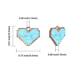 70шт 5 цвета светлые позолоченные подвески из сплава с эмалью&nbsp;ENAM-CJ0001-94