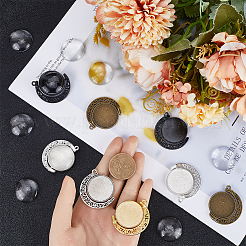 10шт 5 цвета сплава подвеска кабошон настройки DIY-SC0023-47