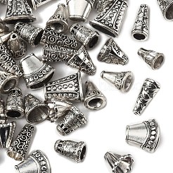 60 шт. 10 стиля тибетского стиля сплава и латуни и ccb пластиковых бусин конусы&nbsp;PALLOY-YW0003-28