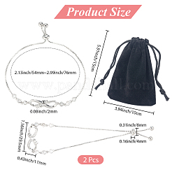 2шт. латунные браслеты-слайдеры с микропаве из кубического циркония BJEW-BBC0001-10