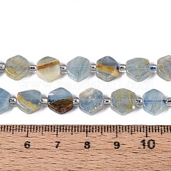 Нити из натурального голубого кальцита G-P534-A24-02