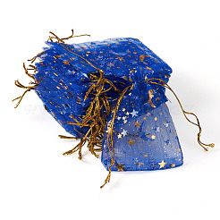 30 bolsa de regalo con cordón de organza con estampado dorado de luna y estrella&nbsp;ABAG-TA0002-21D