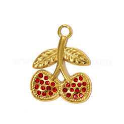 Подвески из нержавеющей стали 304 со стразами STAS-OY005-44G