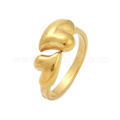 Регулируемые открытые манжеты из нержавеющей стали 304 для женщин&nbsp;RJEW-U063-01B-G