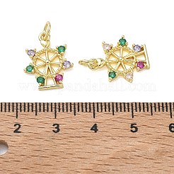 Pendentifs en laiton avec zircon cubique micro pavé&nbsp;LS-KK-T085-13G